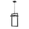 Z-Lite Luttrel 1 Light Outdoor Chain Mount Ceiling Fixture, Black & Frosted 566CHB-BK-LED - alternate 1